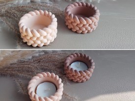 Molde silicona portavela trenzado